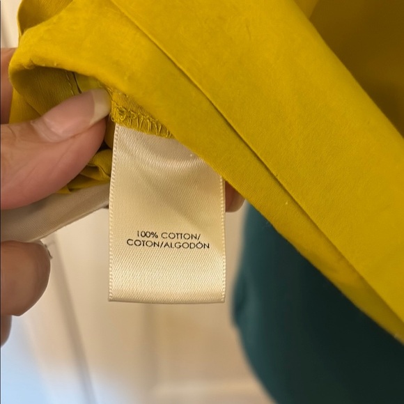 Summer Sale: Ann Taylor Green/Chartreuse Boxy Flutter Sleeve Top - Picture 3 of 7